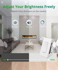 Living room with adjustable brightness using Slick Twenty Pack 6 Inch Ultra Thin Recessed LED Downlights With Junction Box 3CCT.