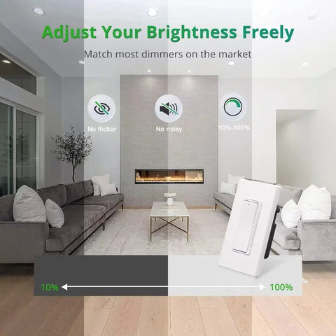 Living room with adjustable brightness using Slick Twenty Pack 6 Inch Ultra Thin Recessed LED Downlights With Junction Box 3CCT.