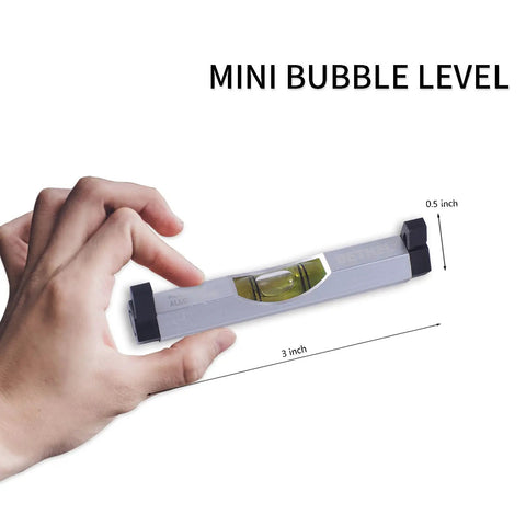 Legit 3 Pack Aluminum Bubble Line Level String Tool Hella Accurate Anti Sag Design in hand, mini size 3 inch for precise leveling.