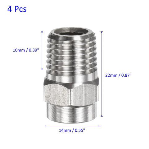 4 Pack Surface Clean Tips For Your Pressure Washer Go To Gear 25 Degree One Quarter Inch NPT Male Nozzle Set Stainless Steel