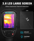 Ultra High Resolution Thermal Imaging Camera With 256x192 Sensor, 50Hz Refresh Rate, handheld showing 2.8 inch LCD screen