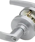 AL Series Grade 2 Cylindrical Lock With Push Button Locking For Entry And Office, Neptune Lever Handle, Bright Chrome Finish