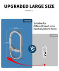 Rugged Titanium Carabiner Keychain Clip With Quick Release Minimalist EDC Key Hook And Bottle Opener size comparison