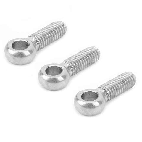 Heavy Duty Lifting Eye Bolt Set 20 Pcs Anti Corrosion 304 Stainless Steel For Industrial Rigging And Hoists Durable Eye Bolts, three close-up bolts