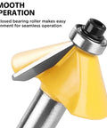 Detailed view of All In One 35 Piece One Quarter Inch Shank Router Bit Set With C2 Carbide for clean trimming and edging projects.