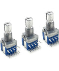 Rotary Encoder Switch Kit For Audio Gear 1 Pole 5 Position 2 Pole 4 Position 3 Position Band Switch With Silver Blue Finish Durable 0.1A16VDC