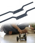 Set Of 2 Aluminum RC Chassis Frame Rails For MN98 MN99S One Twelfth Scale DIY Friendly Replacement Parts Black Easy Install