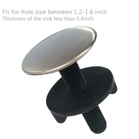 Two Pack Stainless Steel Sink Hole Cover And Faucet Hole Plate Stopper Blanking Plug For Kitchen Sink Leak Proof And Durable Keeps Counter Clean And Dry Easy Fit Premium ABS And Metal Construction with size details