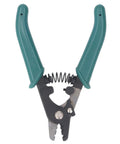 Heavy Duty 3 Hole Wire Stripper With Knockout Ergonomic Grip And Ridiculously Smooth Adjustable Aperture for precise cable stripping.