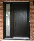 Door covered with Black Wood Peel And Stick Wallpaper 39.6 By 115 Inches Self Adhesive Contact Paper For Furniture Makeovers Easy To Clean Thickened Upgrade For Bubble Free Installations And Durable Realistic Wood Look Easy To Install