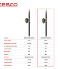 Zebco brand Big Cat Spincast Reel And 7 Foot Two Piece Rod Combo With Dial Adjustable Magnum Drag, pre-spooled line, forest green.