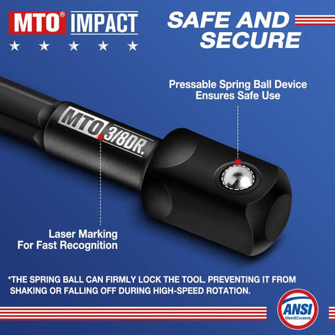 Close-up of a socket adapter from 10 Piece 3/8 Inch Drive Impact Socket Adapter Set With 1/4 Inch Hex Shank For Drill To High Torque Wrench