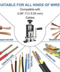 Effortless Wire Stripping Machine Dual Drive Wire Stripper Tool showing versatility with various wires and cables