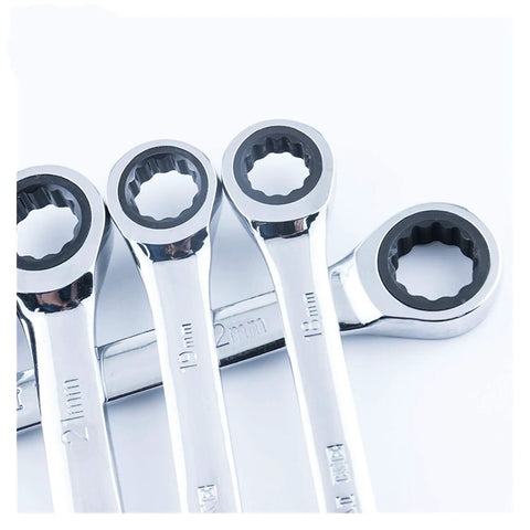 Heavy Duty Ratchet Spanner Set 24mm 1 Piece Metric Wrench Kit With Quick Release Ring Gear Nut Tools