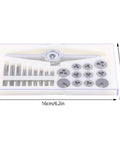 Metric Tap And Die Set 30 Pcs With Adjustable Wrench For Thread Cutting M1 To M2.5 Includes Taps Dies Spanner And Case