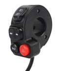 Motorcycle Handlebar Switch With Multi Function Controls For Electric Bikes And Scooters Ride Ready Mount Durable ABS Housing