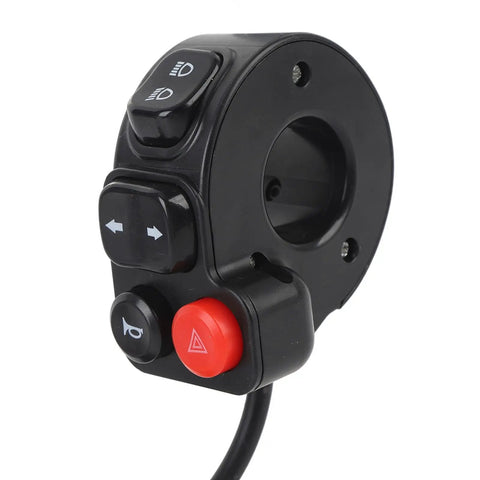 Motorcycle Handlebar Switch With Multi Function Controls For Electric Bikes And Scooters Ride Ready Mount Durable ABS Housing