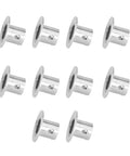 Heavy Duty Flanged Holder Base For Closet Rods And Wardrobe Shelving, Stainless Steel Tube Bracket With Screws, Thickened Flange Socket