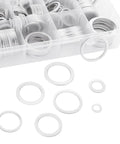 Premium Aluminum Crush Washer Kit With 570 Pieces In 18 Sizes From M6 To M24 showing various washers in a plastic box
