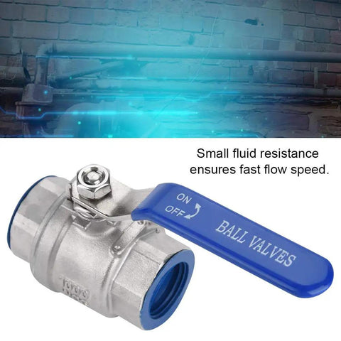 Heavy Duty 304 Stainless Steel Full Port Female Ball Valve Featuring Smooth Operator Design For Rock Solid Plumbing Control And Zero Hassle Water Line Shut Off On Three Quarter Inch Bspt Thread