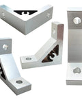 Heavy Duty 10 Series L Bracket Connector Kit For 1010 Aluminum Extrusion, featuring 10 corner brackets for 1 inch square profile.