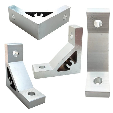 Heavy Duty 10 Series L Bracket Connector Kit For 1010 Aluminum Extrusion, featuring 10 corner brackets for 1 inch square profile.