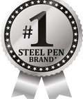 Sleek Stainless Steel Ballpoint Pen 0.7mm Retractable Workhorse For Everyday Note Taking And Document Signing In Assorted Colors 4 Pack Great For Notes Forms And Signing. #1 steel pen brand award badge