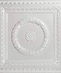 Laurel Wreath Faux Tin Ceiling Tiles White Pearl 25 Pack No Fuss Install Easy Glue Up Or Drop In Grid System DIY Friendly Makeover