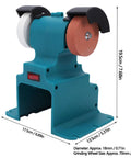 LiebeWH 200W Cordless Mini Bench Grinder With Polishing Kit, compact blue design, features grinding wheels for metal and wood.