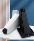 Adjustable Aluminum Cabinet Feet With Anti Slip Design in black and white, 2 Pack Sofa Table Leg Supports on a table