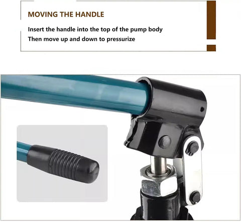 Close-up of handle and mechanism of 30T Hydraulic Gear Puller Kit With 2/3 Jaw Sets For Easy Pulley Gear Bearing Flywheel Removal