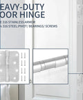 XinSheng 3-pack 4x4 in stainless steel door hinges, marine-grade 316, ball-bearing for high-salt environments