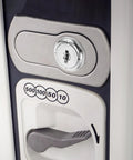Replacement Metal Key Cylinder Lock For Gumball Candy Dispenser And Soda Vending Machine Fits Models Keeps Coins Safe From Bad Guys You Need This Reliable Gear For Your Stand Setup Today Works Well Secure Accessory Kit Upgrade Now, silver metal lock on vending machine