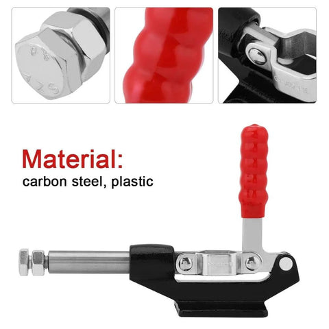 Push Pull Toggle Clamp 305E 386 Kg Capacity For Workholding Jigs And Welding Fixtures With 42mm Plunger Stroke One Hand Operation