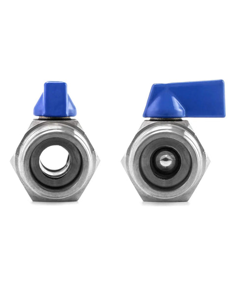 2 Pack Mini Ball Valves Three Quarter Inch Female And Male Stainless Steel 304 Shut Off Valves With Double Seal System
