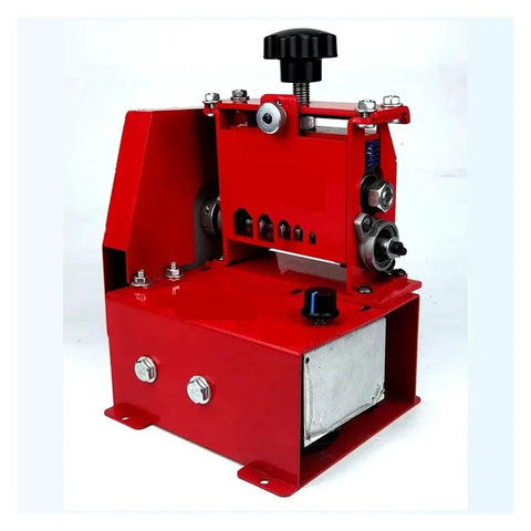 Smooth Operator Electric Wire Stripper For Busy Home Shops And Garages, compact red automatic machine for fast cable insulation.