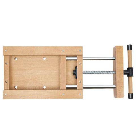 Tough Beech Wood Workbench Vise With Quick Release Handle Portable Wood Vise with metal rods for desktop woodworking projects