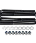 Heavy Duty Square U Bolts Eight And A Half Inch Long Two And A Half Inch Wide Nine Sixteenth Inch Diameter With Hardware Bolt On Kit