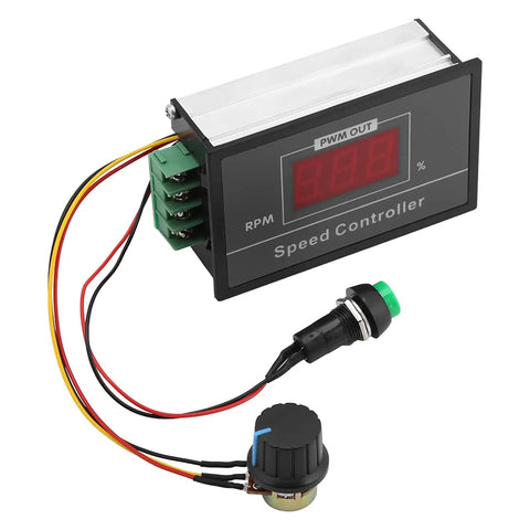 Dope DC Motor Speed Controller With Digital Display And Start Stop Switch, 6V To 60V, 30A PWM For DC Motors, Smooth Potentiometer Tuning.