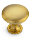 Premium Zinc Cabinet Knobs Featuring A Killer Gold Finish And Fresh Euro Style Vibe from above with brushed brass coating.