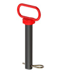 1-Inch By 5-1/2-Inch Clevis Pin Hitch With Rubber-Coated Handle And Clip, Heavy-Duty Solid Steel Tow Pin For Lawn Tractors, UTVs, ATVs