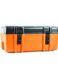 Orange cargo box with black 6 Pack Flexible Rubber Door Draw Latch Locks For Electrical Cabinets And Boat Compartments Non Corrosive