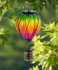 Colorful Solar Hot Air Balloon Lantern With Realistic Flickering Flame For Outdoor Waterproof Hanging Light in garden