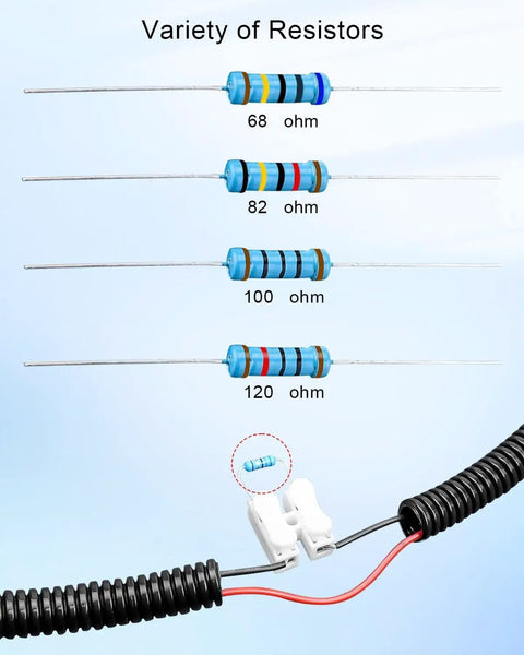 Various resistors for Muzzler Harness Disable Kit For Honda 3 5L V6 Engine That Keeps All Cylinders Active And Beefed Up Power