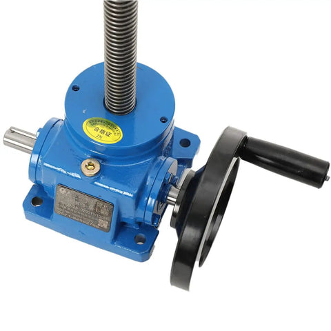 Versatile Ball Screw Lift With Hand Crank And Electric Drive, Worm Gear Lift System WL1T close-up showing hand crank mechanism.