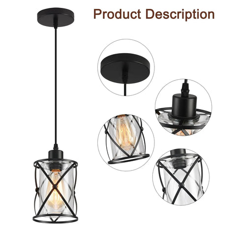 Fresh Matte Black Three Light Pendant With Clear Glass Shades Adjustable Farmhouse Industrial Hanging Fixture For Kitchen Island And Dining Room Decor Solid Home Upgrade Ceiling Lamp with metal framework.