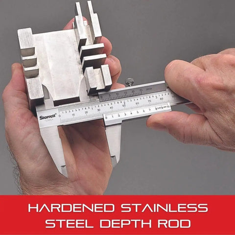Vernier Caliper With Hardened Stainless Steel Depth Rod And Lock Screw Built For Pro Grade Precision, 0 To 6 Inch Range