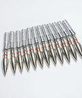 12 Pack 100 Grain Field Points with Aluminum Inserts for 6.2mm ID arrows and 7.4 to 7.6mm OD shafts, 8-32 thread, rubber ring