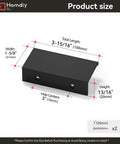 10 Pack Black 3 Inch Edge Finger Cabinet Pulls With 76mm Center To Center 120mm Overall Length 20mm Height And 40mm Width Aluminum Alloy Hardware