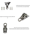 Ultra Strong 1000 Lb 304 Stainless Steel Swivel Hook With 360 Degree Rotation And Four Mounting Screws For Wall Or Wood Mounts